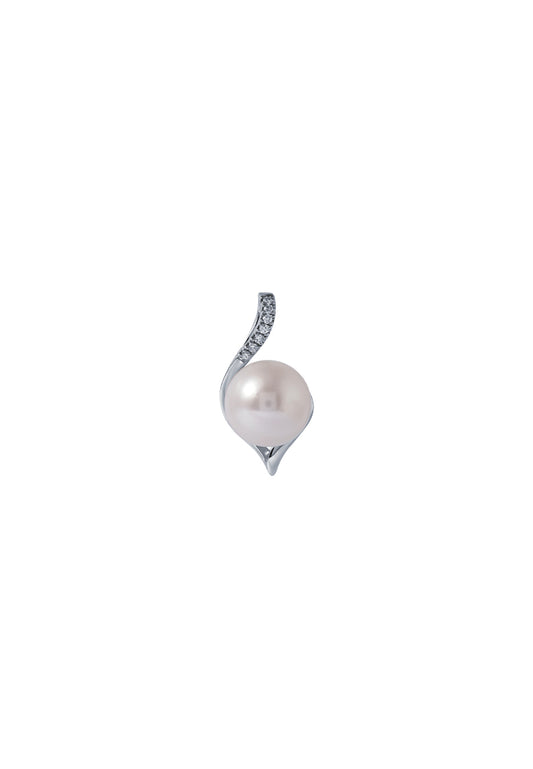 TOMEI Espoir Pearl Pendant, White Gold 375
