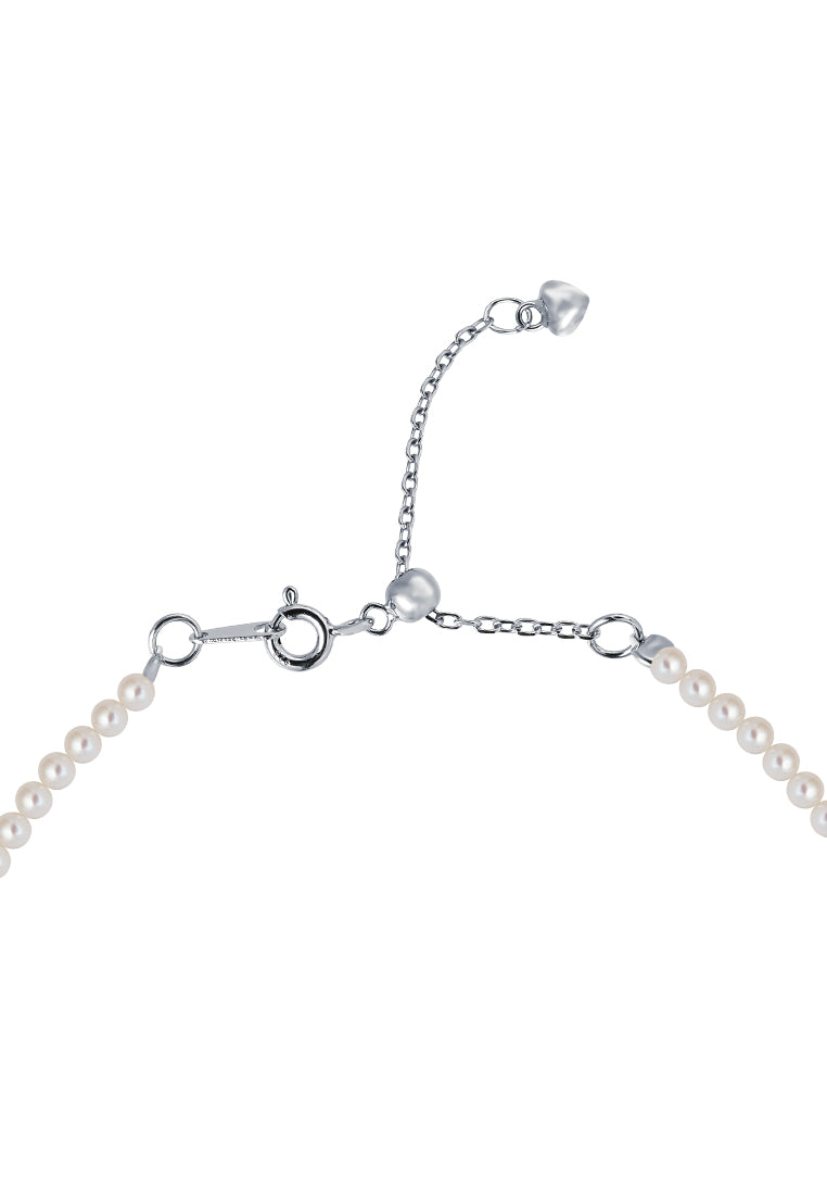 TOMEI Pearlfect Love Single Strand White Pearl Necklace