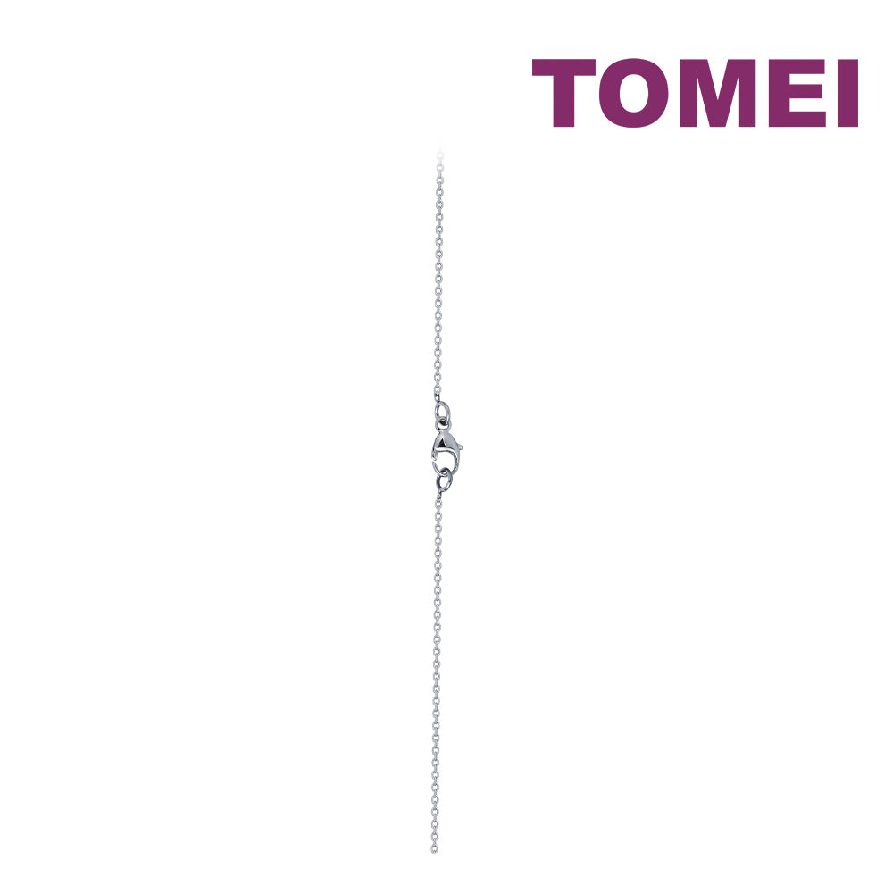 TOMEI I LOVE U Diamond Necklace, White Gold 375