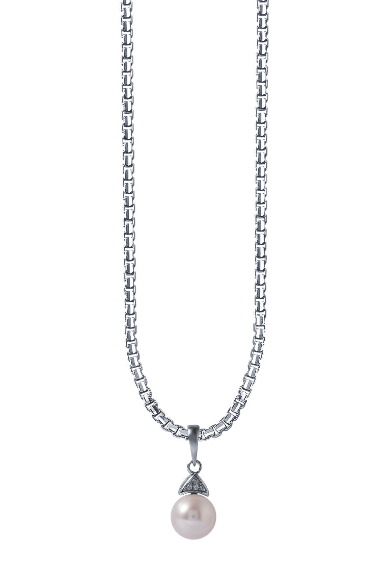 TOMEI Espoir Pearl Pendant, White Gold 375