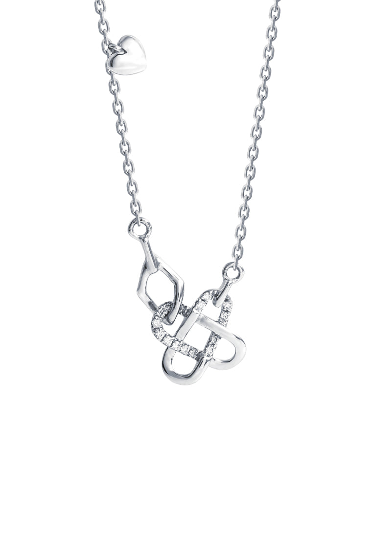 TOMEI Diamond Necklace, White Gold 375