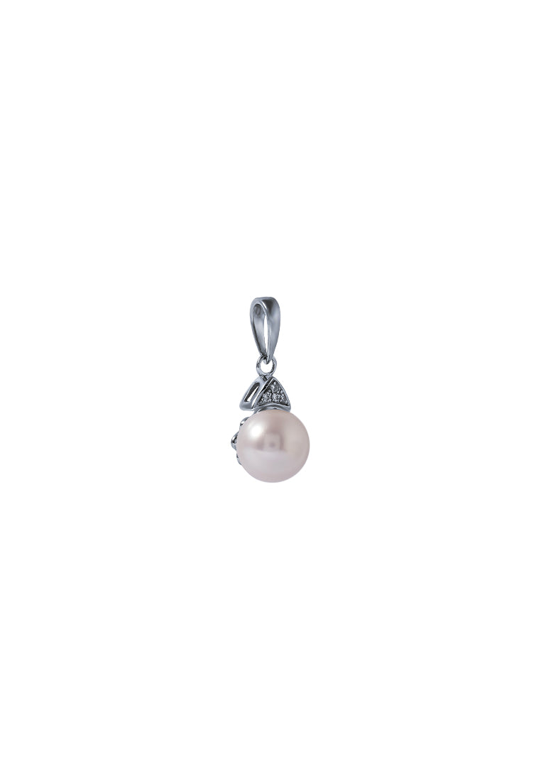 TOMEI Espoir Pearl Pendant, White Gold 375