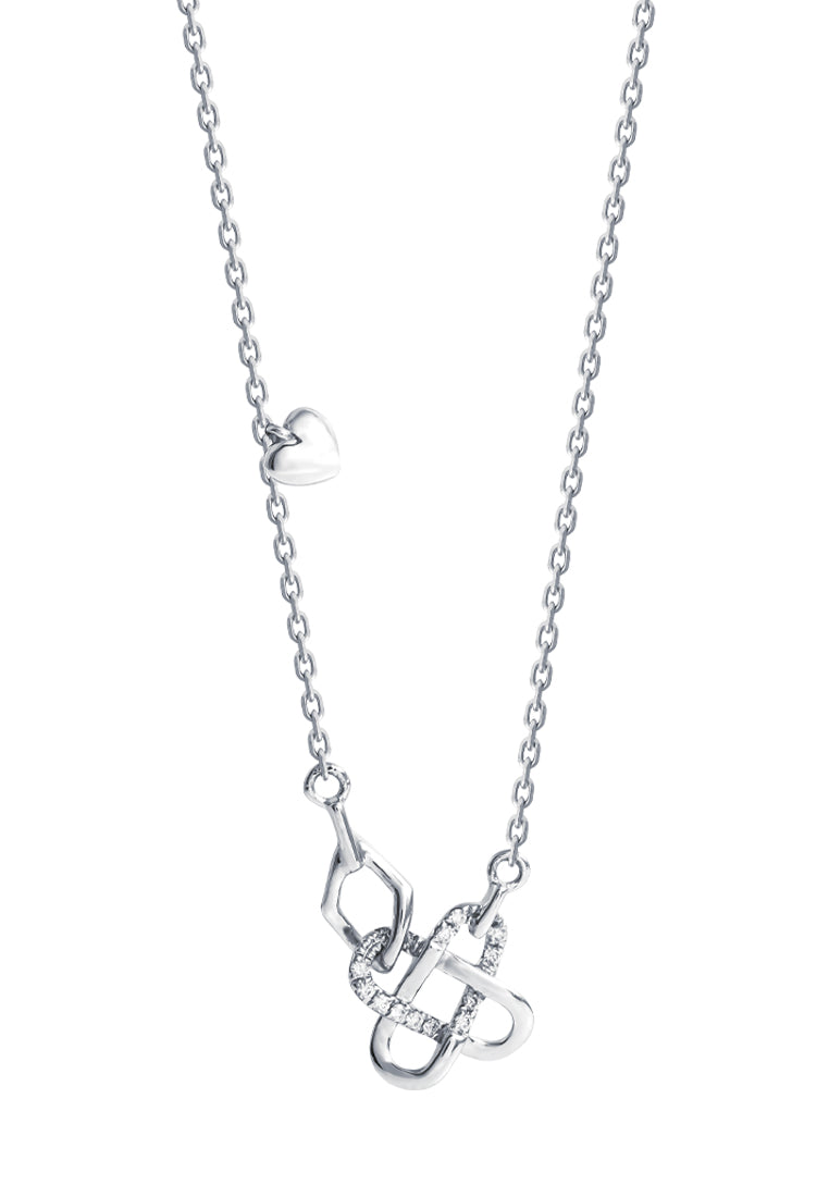 TOMEI Diamond Necklace, White Gold 375