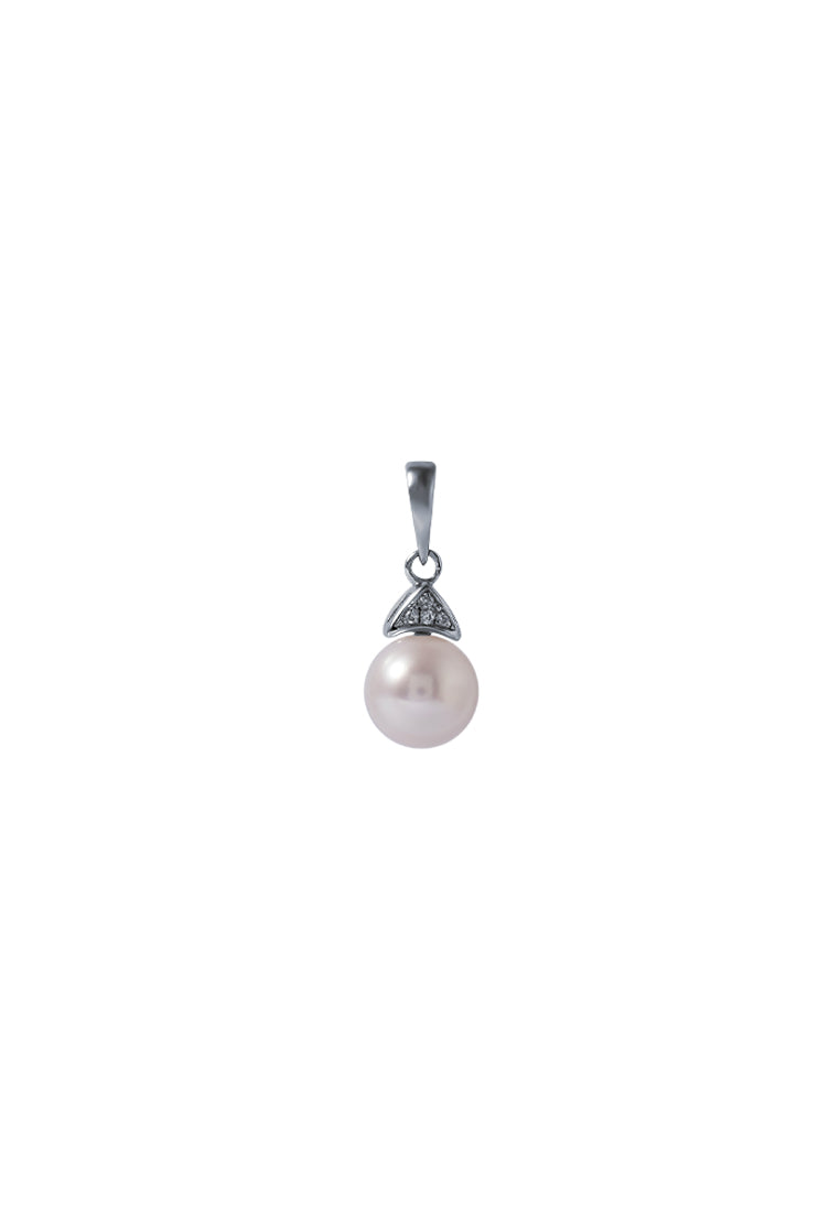 TOMEI Espoir Pearl Pendant, White Gold 375