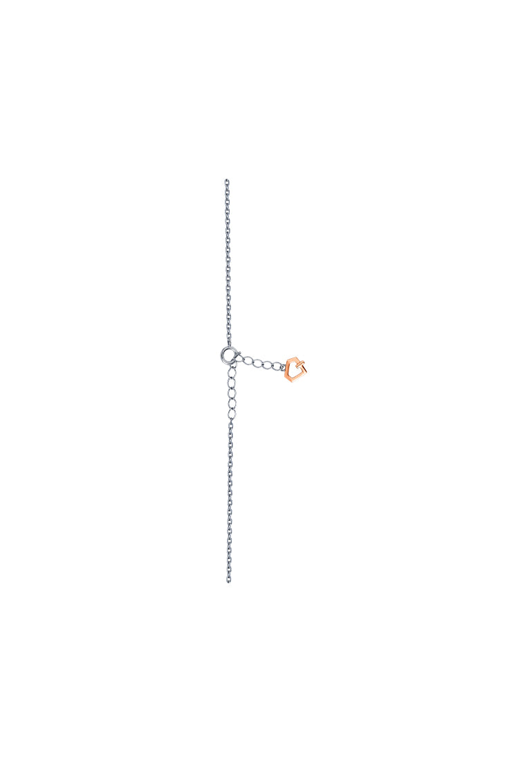 TOMEI Noel Artistry Collection Diamond Necklace, White+Rose Gold 585