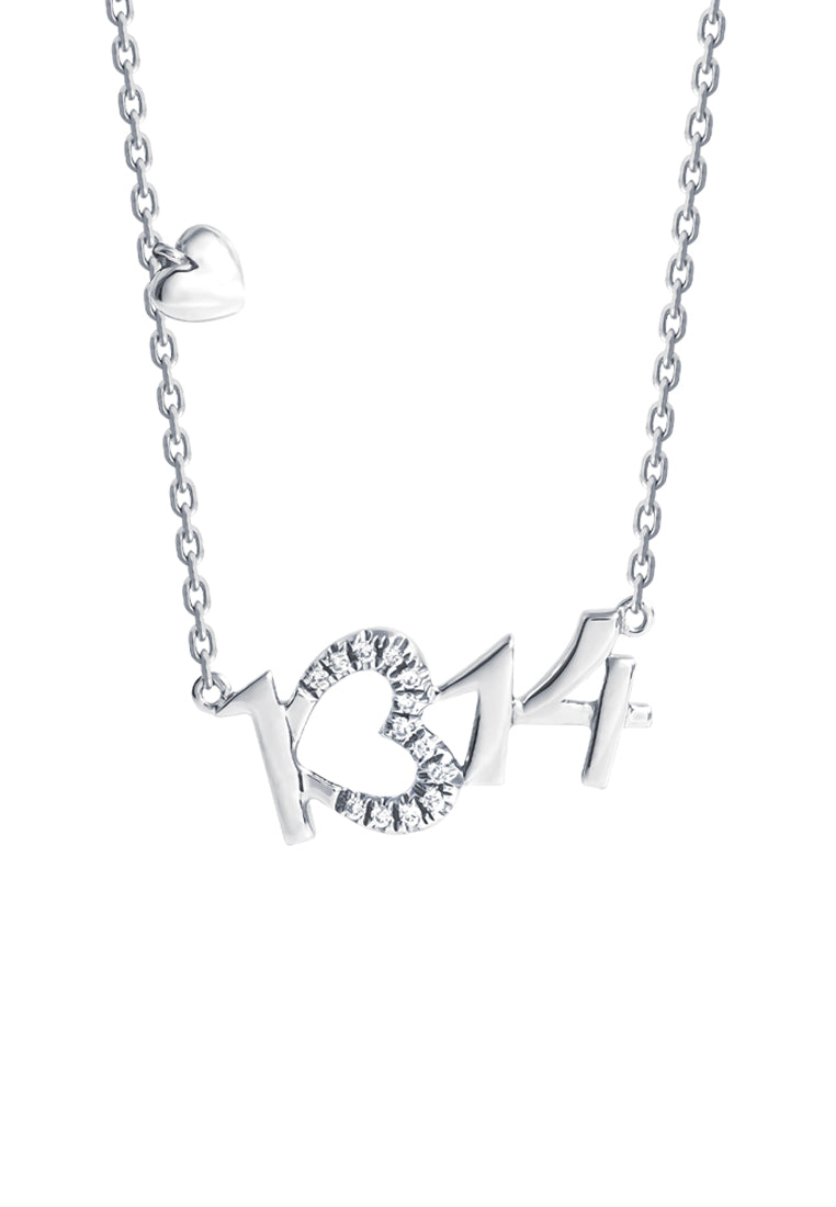TOMEI Diamond Necklace, White Gold 375