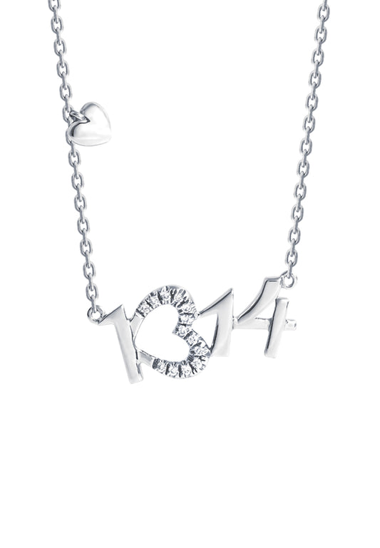 TOMEI Diamond Necklace, White Gold 375