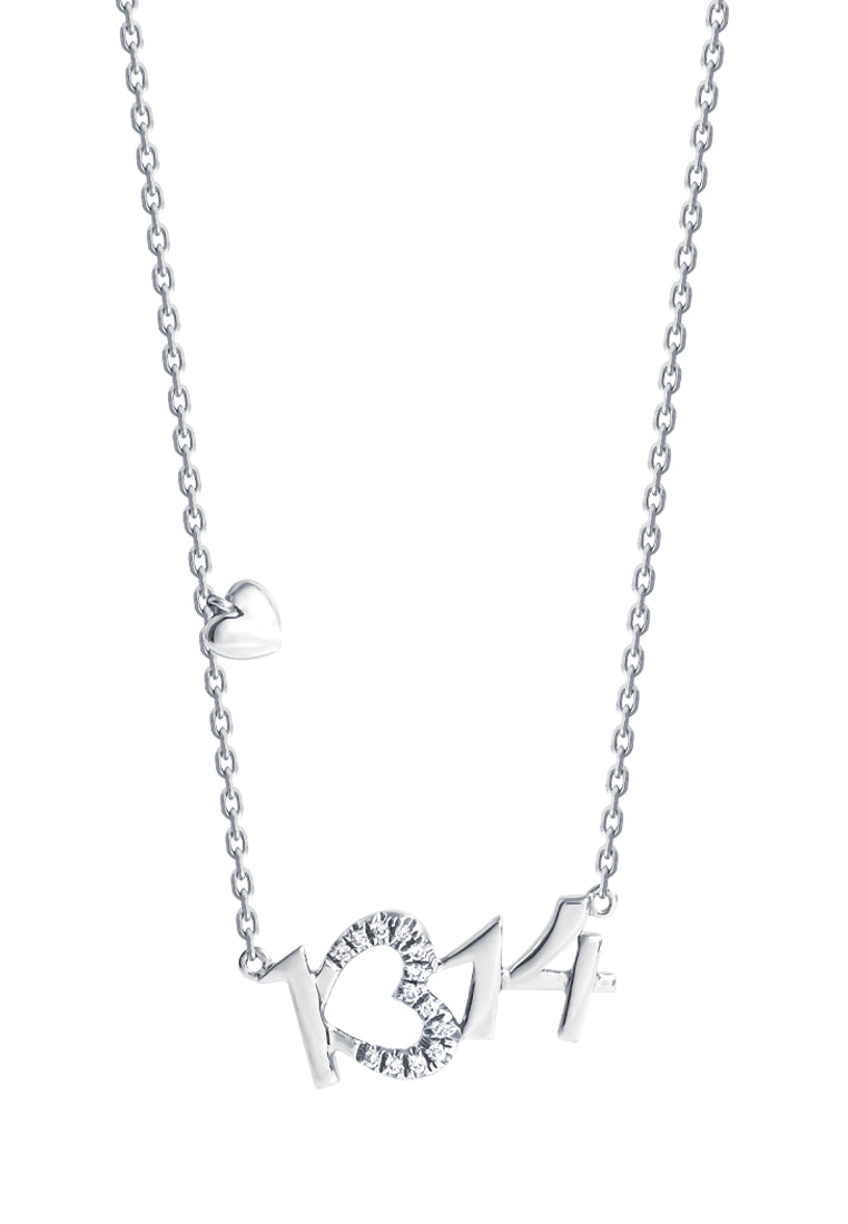 TOMEI Diamond Necklace, White Gold 375