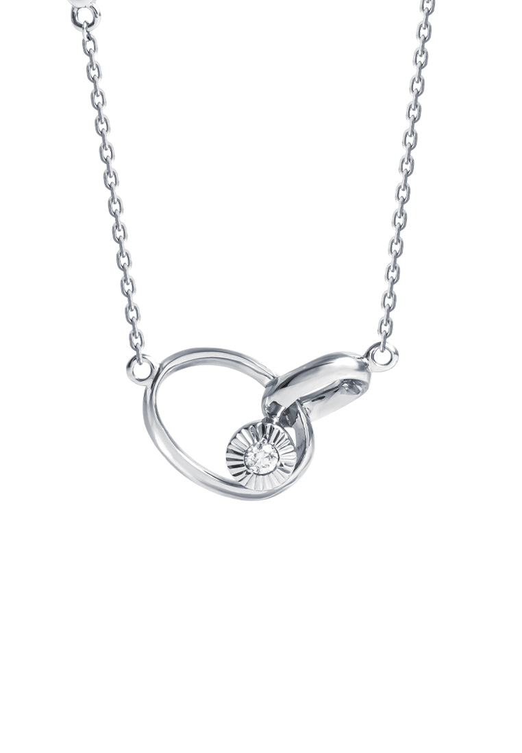 TOMEI Diamond Necklace, White Gold 375