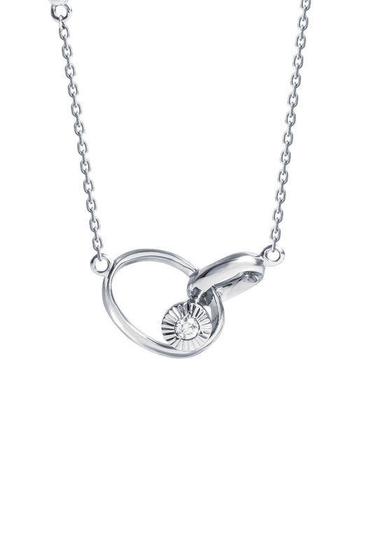 TOMEI Diamond Necklace, White Gold 375