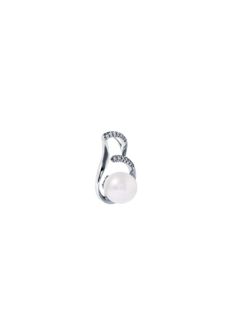 TOMEI Espoir Pearl Pendant, White Gold 375