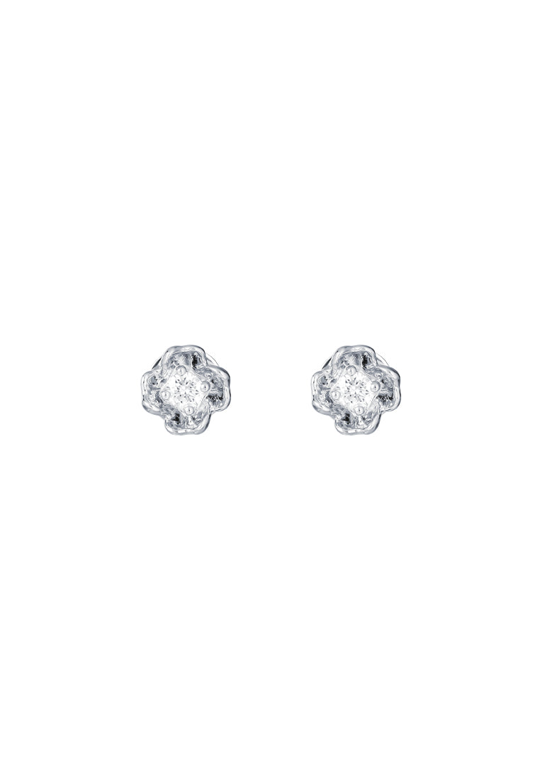 TOMEI Diamond Earrings, White Gold 585