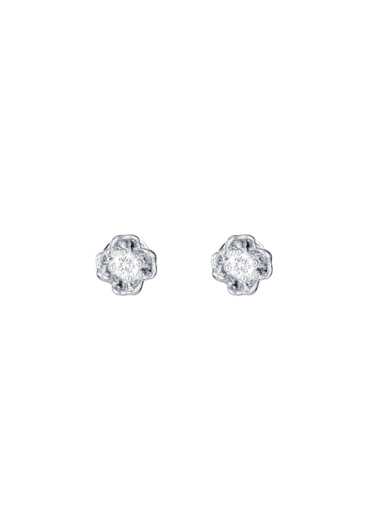 TOMEI Diamond Earrings, White Gold 585