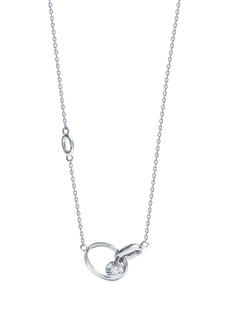 TOMEI Diamond Necklace, White Gold 375