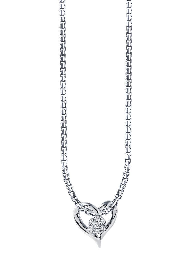 TOMEI Espoir Diamond Pendant, White Gold 375