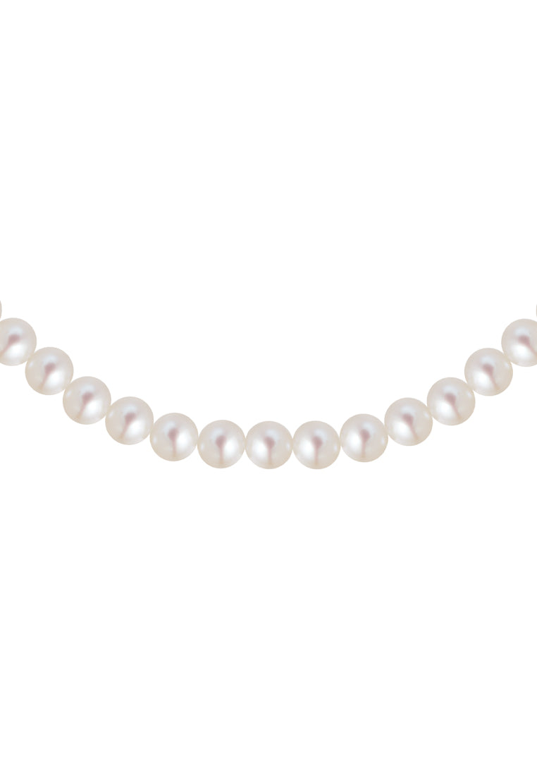 TOMEI Pearlfect Love Single Strand White Pearl Bracelet