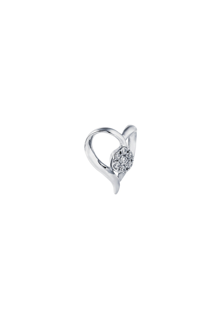 TOMEI Espoir Diamond Pendant, White Gold 375