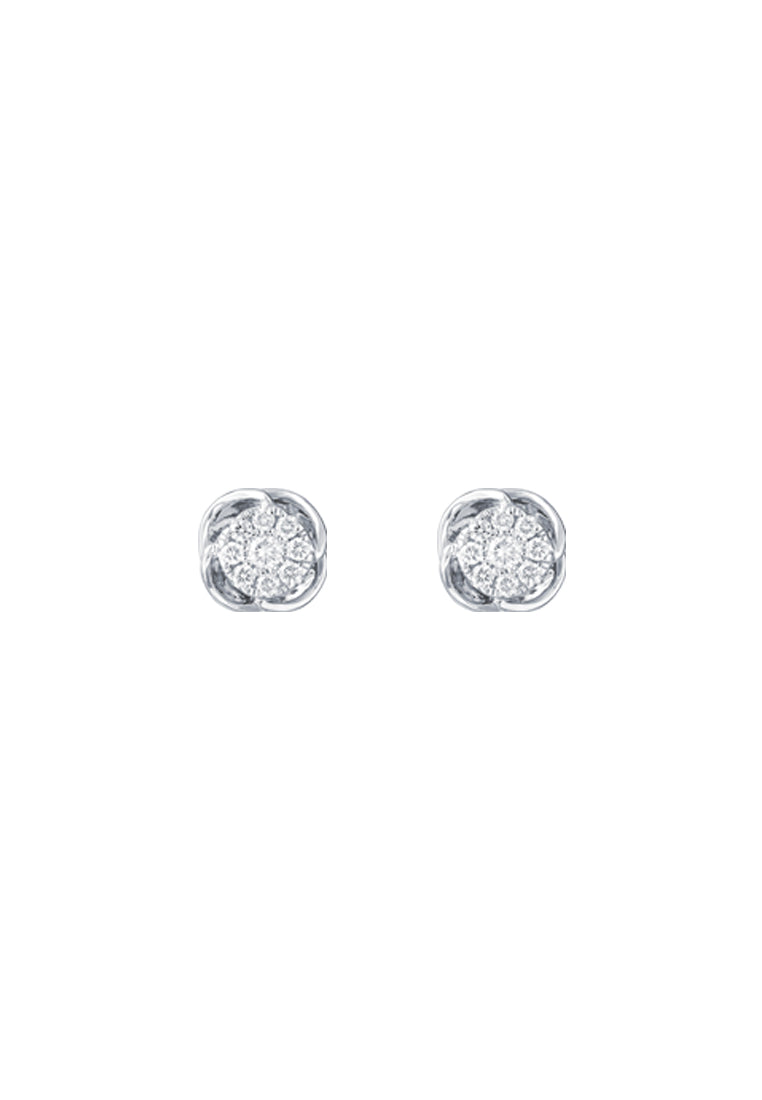 TOMEI Diamond Earrings, White Gold 585