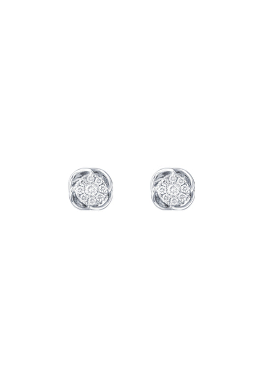 TOMEI Diamond Earrings, White Gold 585