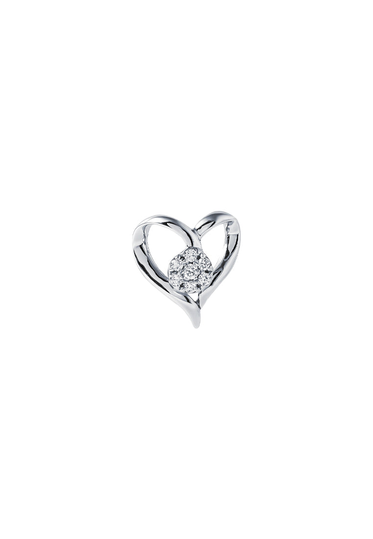 TOMEI Espoir Diamond Pendant, White Gold 375