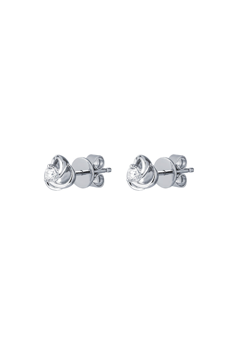 TOMEI Diamond Earrings, White Gold 585