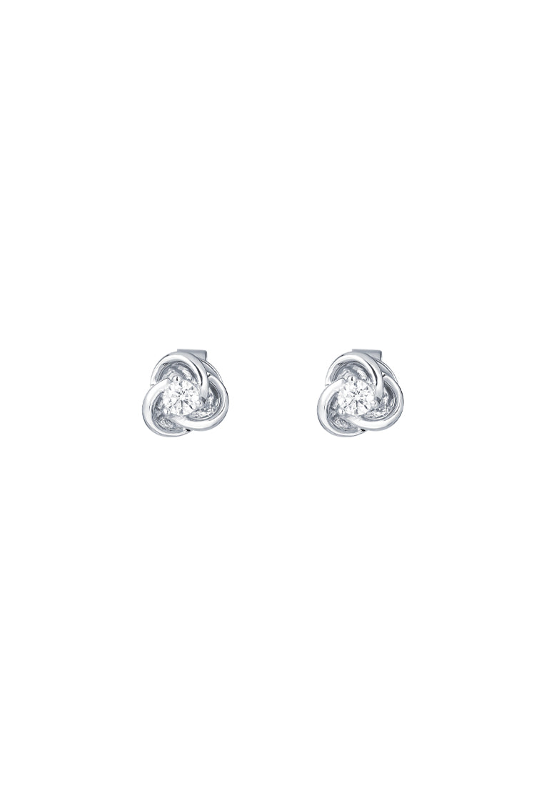 TOMEI Diamond Earrings, White Gold 585