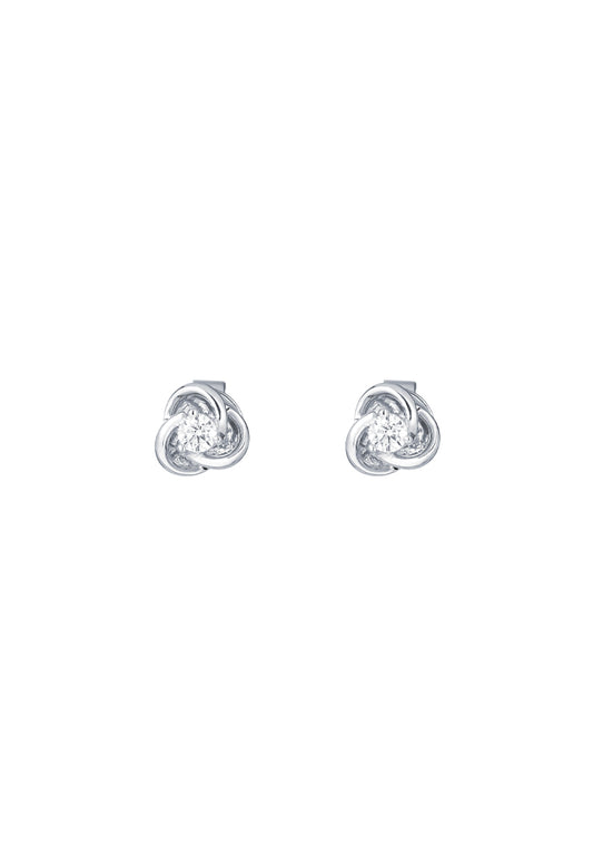TOMEI Diamond Earrings, White Gold 585