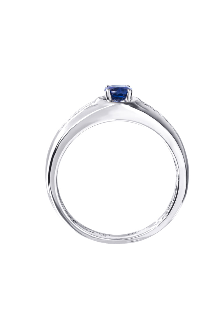 TOMEI Homme Series, Sapphire Silver Ring For Men