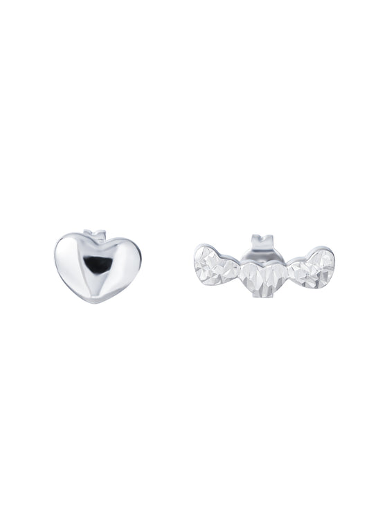 TOMEI Following The Heart Earrings, White Gold 585