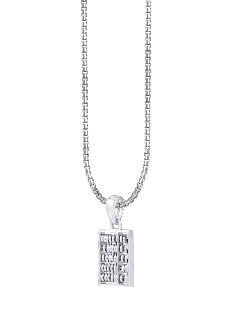 TOMEI Classic Abacus Pendant | White Gold 585 (14K)