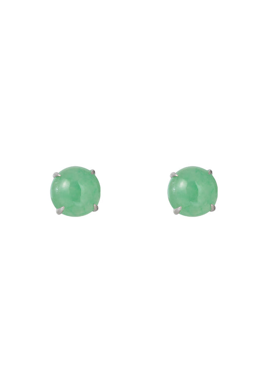 TOMEI Classic Jade Earrings, White Gold 750