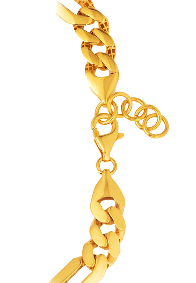 TOMEI Lusso Italia Figaro Chain Bracelet, Yellow Gold 916