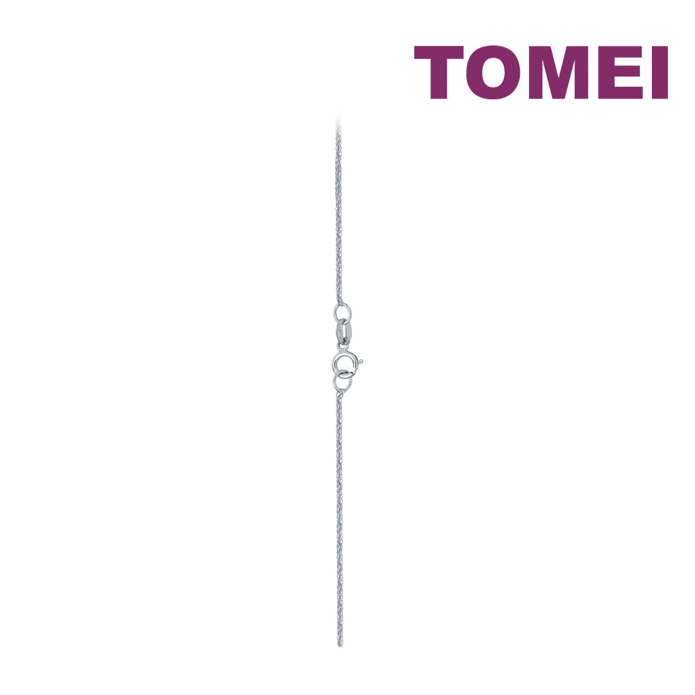 TOMEI Lucky Gourd Diamond Pendant Set, White Gold 375