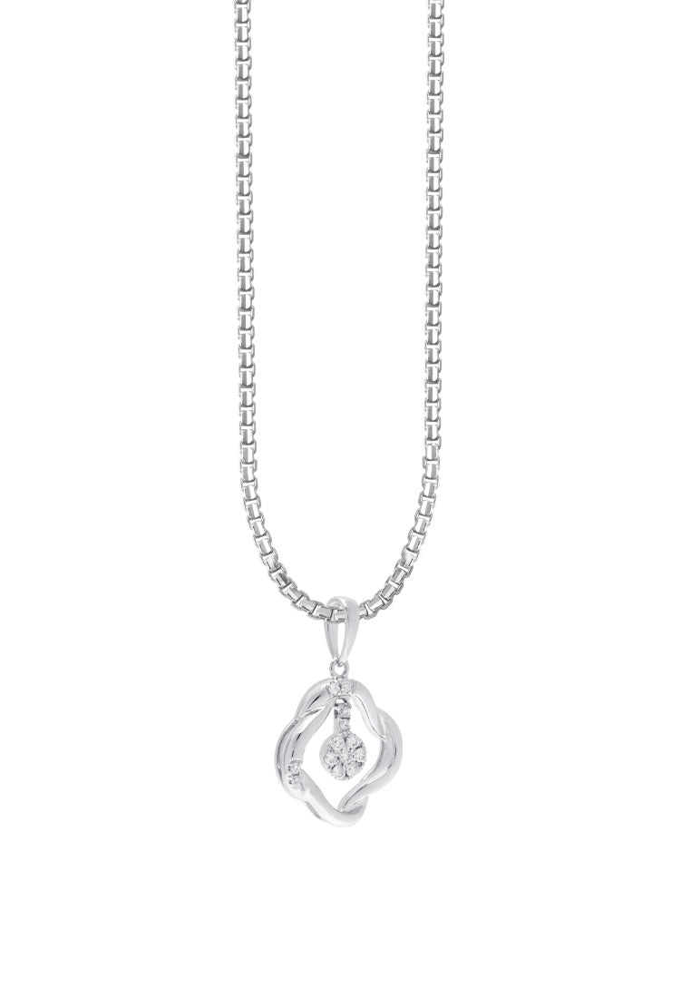 TOMEI Diamond Pendant Set, White Gold 375 (9K) & 585 (14K) (P5186)