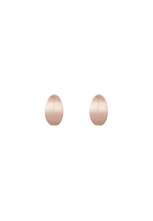 TOMEI Rouge Collection Oval Leave Earrings, Rose Gold 750
