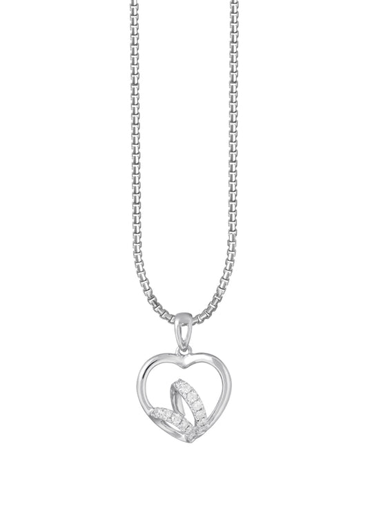 TOMEI Love Within Diamond Pendant Set White Gold 585