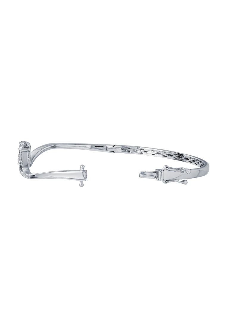 TOMEI Diamond Bangle, White Gold 585