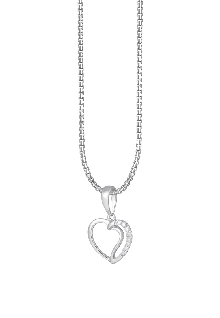 TOMEI Diamond Pendant Set, White Gold 585