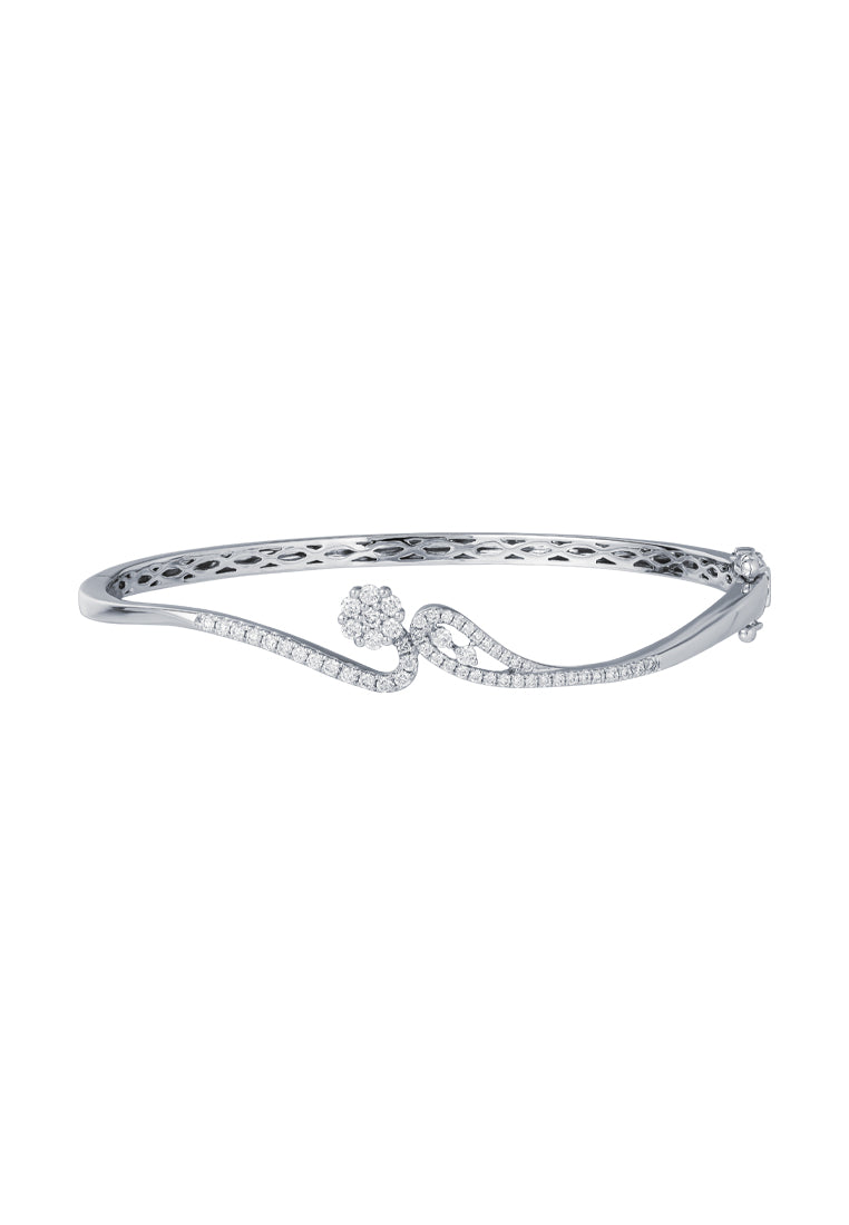 TOMEI Diamond Bangle, White Gold 585