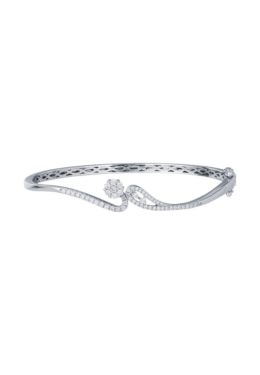 TOMEI Diamond Bangle, White Gold 585