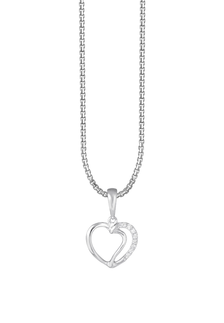 TOMEI Diamond Pendant Set, White Gold 585