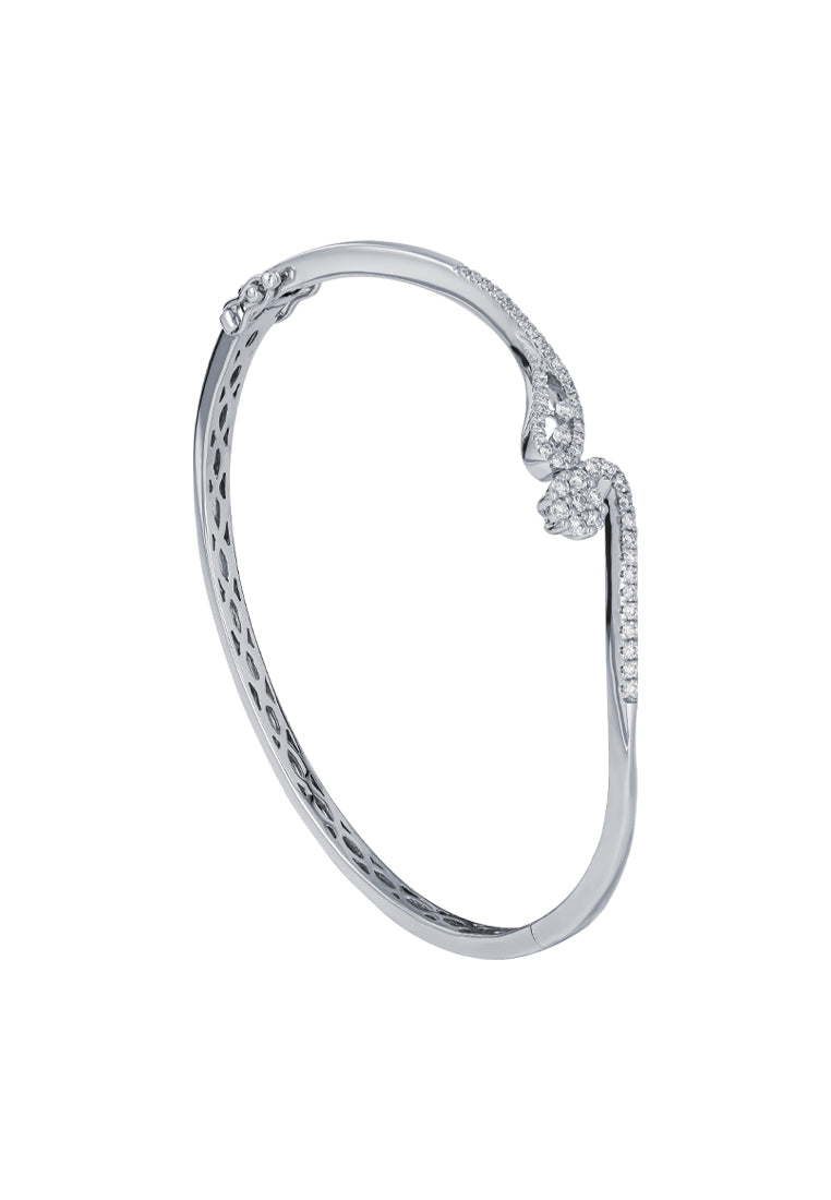 TOMEI Diamond Bangle, White Gold 585