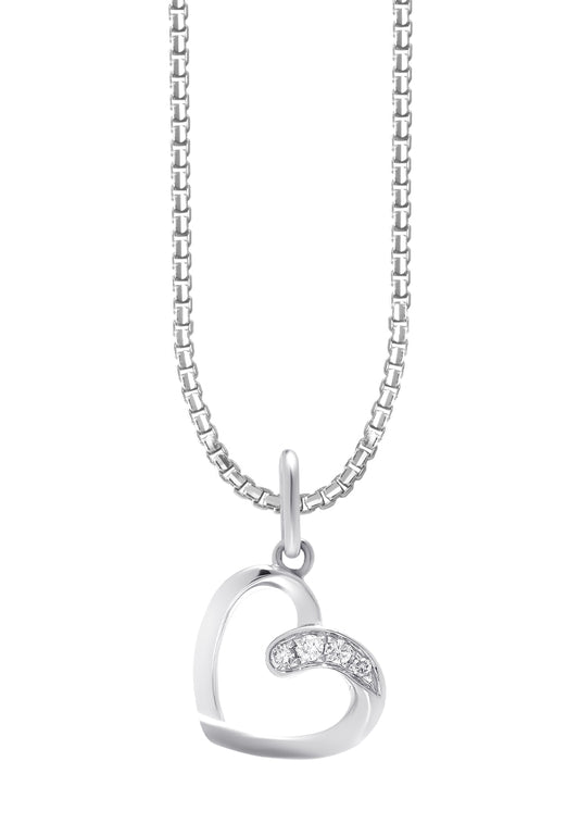 TOMEI Mesmerizing Love Pendant Set, White Gold 585