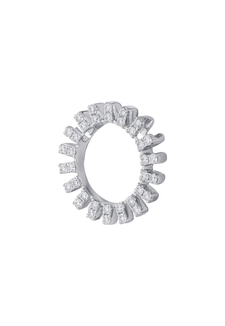 TOMEI The Classy Series Diamond Pendant, White Gold 750