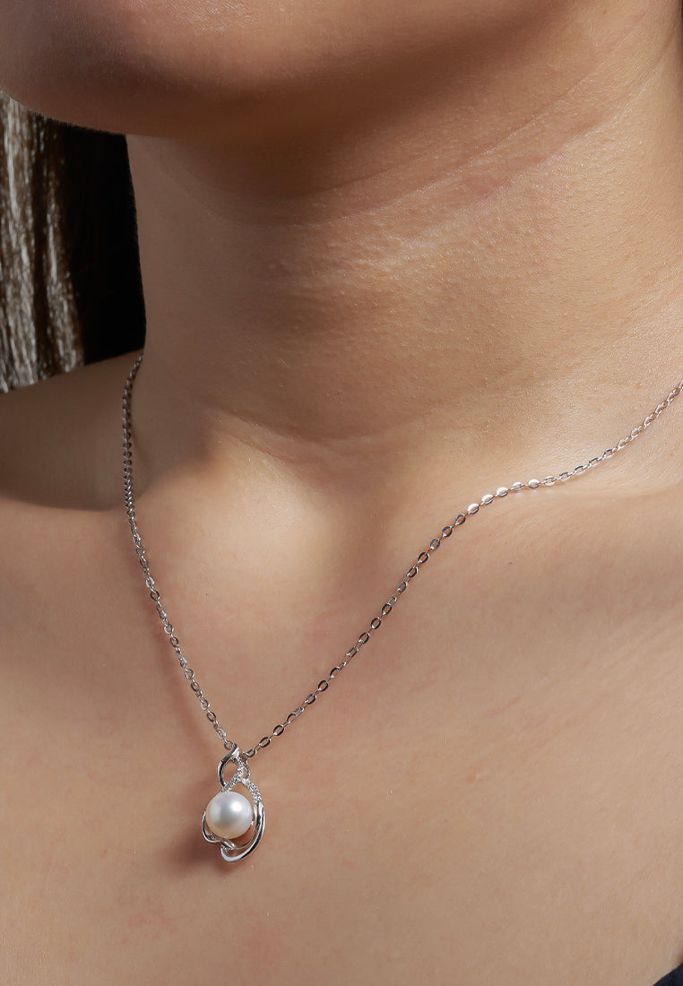 TOMEI Espoir Pearl Pendant, White Gold 375
