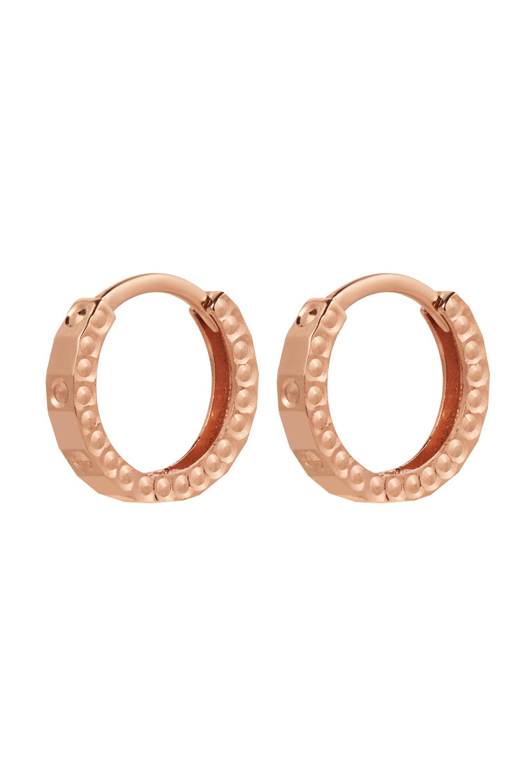 TOMEI Rouge Collection, Huggie Earrings, Rose Gold 750 – eTomei