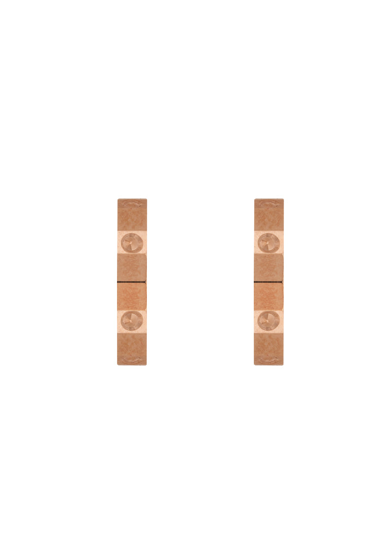 TOMEI Rouge Collection, Huggie Earrings, Rose Gold 750