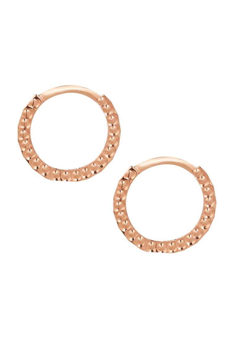 TOMEI Rouge Collection, Huggie Earrings, Rose Gold 750