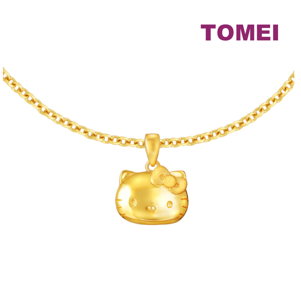 TOMEI X SANRIO Winter Wonders Hello Kitty Pendant, Yellow Gold 916
