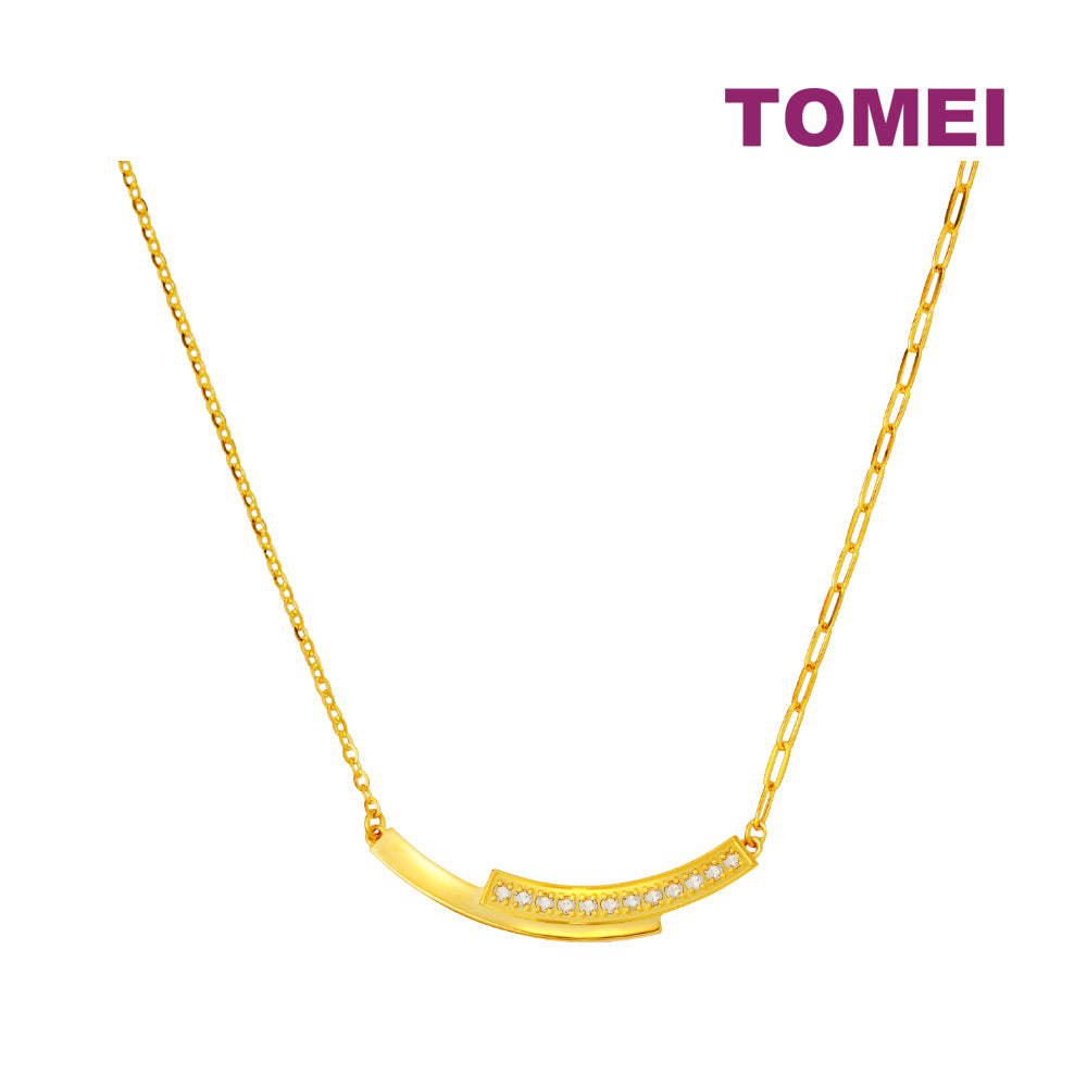 TOMEI Duo Of Devotion, Swing Necklace Yellow Gold 999 (5G)